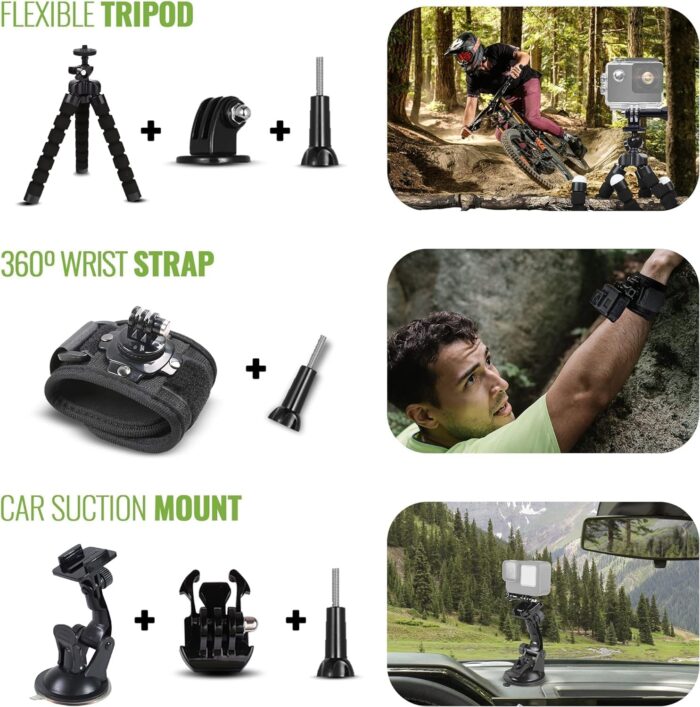 GoPro HERO13 (Hero 13) Black - Waterproof Action Camera with 5.3K HDR Video, 27MP Photos, 1/1.9" Image Sensor, Live Streaming, Webcam, Stabilization + 64GB Card & 50 Piece Accessory Kit - Bundle - Image 2