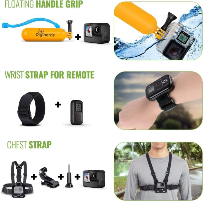 GoPro Hero (Go Pro Hero) Black Compact - Waterproof Action Camera with 4K Ultra HD Video, 12MP Photos, Stabilization + 50-in-1 Accessory Kit + 64GB Card + More - Image 4