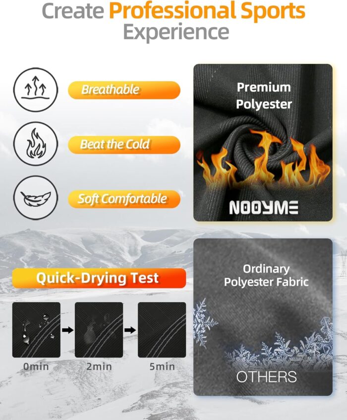 NOOYME Thermal Underwear Base Layer for Women, Long Johns for Cold Weather - Image 3