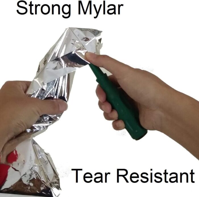 Emergency Bivy Sack Bivy Bag - Emergency Sleeping Bags 4 Pack Mylar Survival Sleeping Bag Emergency Bivvy Sack Waterproof Lightweight Foil Military Patriot Compact Gear Blanket Thermal Escape Camping - Image 6