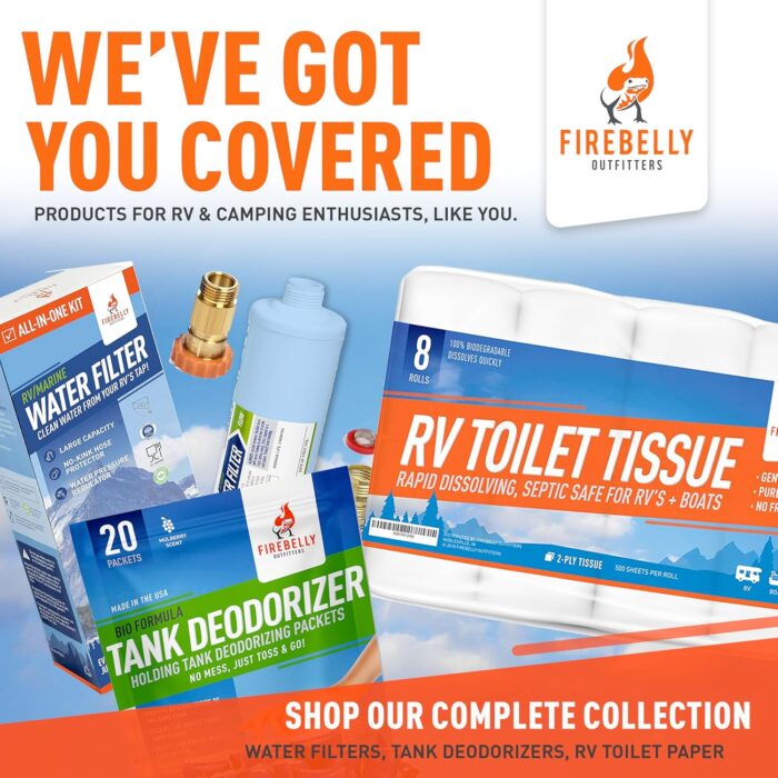 Firebelly Outfitter RV Water Filter, Pressure Regulator Kit - RV Essentials, Camper Accessories for Inside/Outside - Camping Must Haves - Inline Fresh Drinking Hose Filtration System Supplies - Image 7