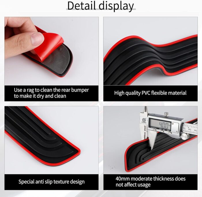 SINGARO Car Door Threshold Protection, 4PCS Door Edge Step Dust Shield Cover, Door Width 19.8x1.57inch Car/SUV Universal Rubber Scratch Resistant Exterior Accessories (Sport) - Image 3