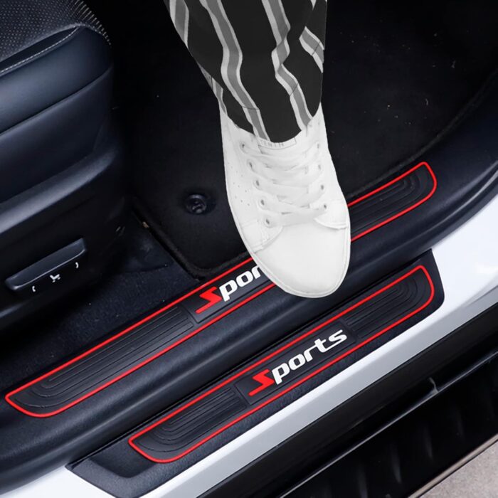 SINGARO Car Door Threshold Protection, 4PCS Door Edge Step Dust Shield Cover, Door Width 19.8x1.57inch Car/SUV Universal Rubber Scratch Resistant Exterior Accessories (Sport) - Image 6