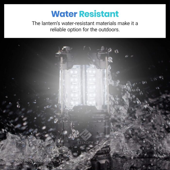 Etekcity Lantern Camping Essentials Lights, Led Flashlight for Power Outages, Survival Gear and Supplies for Emergency, Hurricane Preparedness Items , Battery Operated Lamp, 2 Pack, Black - Image 7