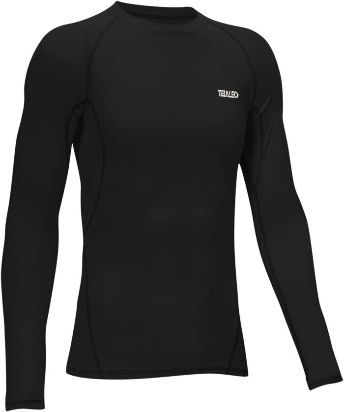 TELALEO Boys' Girls' Long Sleeve Compression Shirts Thermal Fleece Lined Kids Athletic Sports Tops Leggings Baselayer Set - Image 2