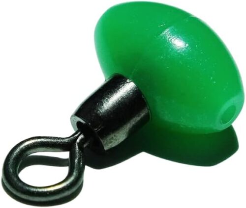 Cross-Line Swivels & Bead T Shape Pulley Slide Rig Rolling Swivels Fishing Hooks Connector Fishing Terminal Tackle Glow in The Dark, Green