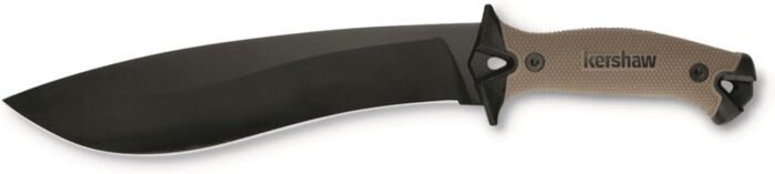 Kershaw Camp 10 - Tan Machete, Fixed Blade Knife, 10-in. 65Mn Carbon Steel Blade Includes Sheath, Camp Series Machete, Outdoor and Survival Tool - Image 2