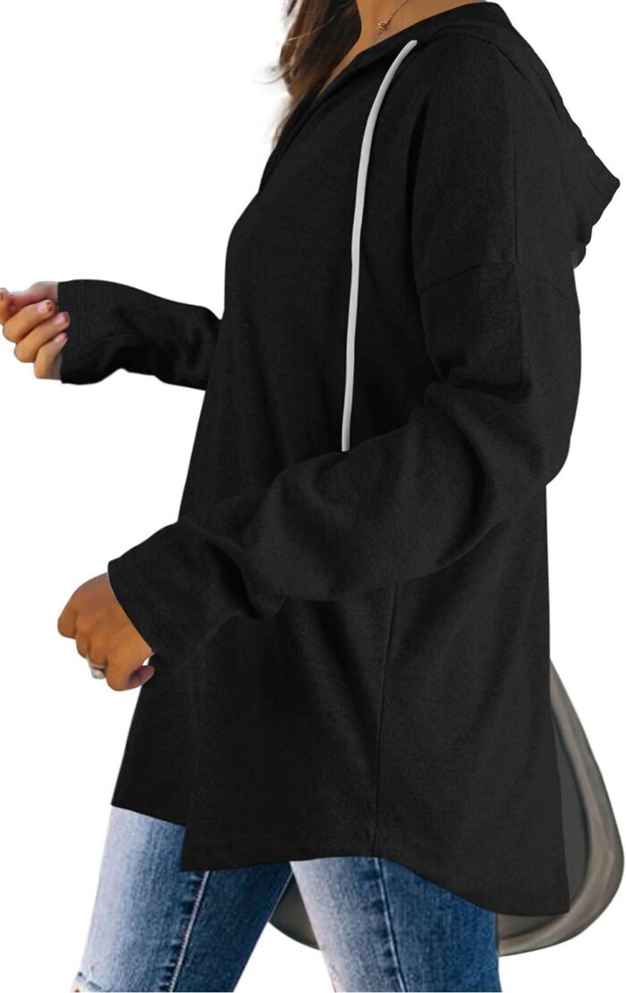 Bofell Womens Fashion Tops Hoodies for Women Pullover Oversized Sweatshirts Long SLeeve Shirts Loose Fit - Image 4