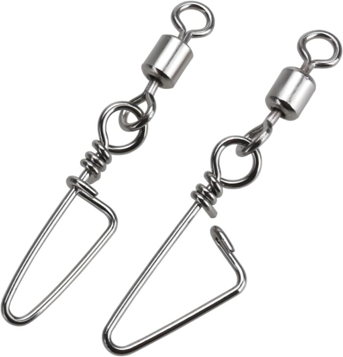 110PCS Stainless Steel Barrel Snap Swivel Fishing Accessories, Premium Fishing Gear Equipment with Ball Bearing Swivels Snaps Connector for Quick Connect Fishing Lures - Image 5