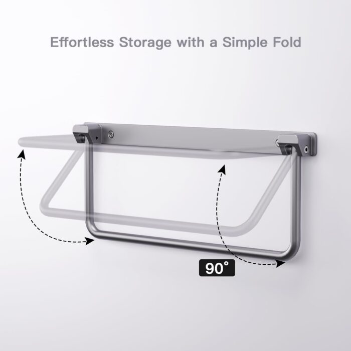 Safoner Foldable RV Shoe Rack- Aluminum Camper Shoe Organizer, Wall-Mounted Shelf, Efficient Holder and Storage Rack for Various Shoes, Essential Travel Trailer Organization Accessories- 2 Packs - Image 2