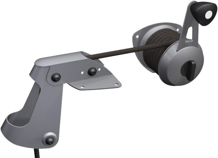 Attwood 13710-4 Anchor Lift System, Lifts and Drops Anchor, Heavy-Gauge Steel, Self-Lubricating Nylon Wheels - Image 2