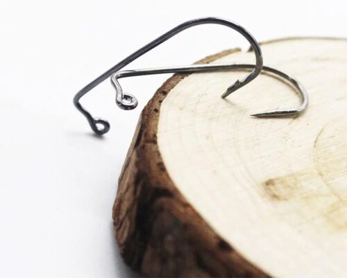 50Pcs Fishing Hooks 90 Degree Aberdeen Jig Fishing Accessories Fishing Fly Hooks Shank Bent Saltwater Carbon Steel Fish Hook Jig Head Hook Terminal Tackle and Accessories