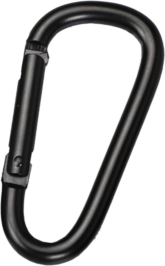 4Pcs Black Small Carabiner Clips Aluminum Alloy Spring Snap Hooks Mountaineering Buckle Outdoor Camping D Rings Clip Hook D Rings Clip Hook Mini Keychain Carabiner Outdoor Gear Accessories - Image 6