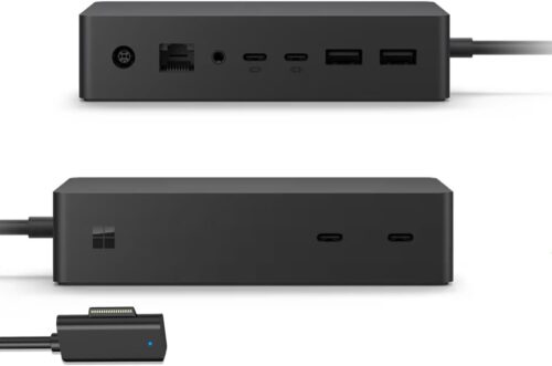 Microsoft Surface Dock 2, 9-in-1 Docking Station with Max 199W Power Supply, Dual Displays 4K Display, Ethernet, 4X USB-C, Compatible Surface Pro 8 9 X 10 11 / Go 3 4 / Book 2 3 / Laptop 4 5 6 7