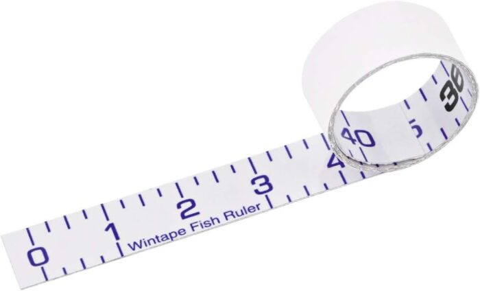 Adhesive Fish Ruler - 40 Inch Measuring Tape for Fishing Boat, Kayak, Cooler, Workbench - Waterproof Sticker