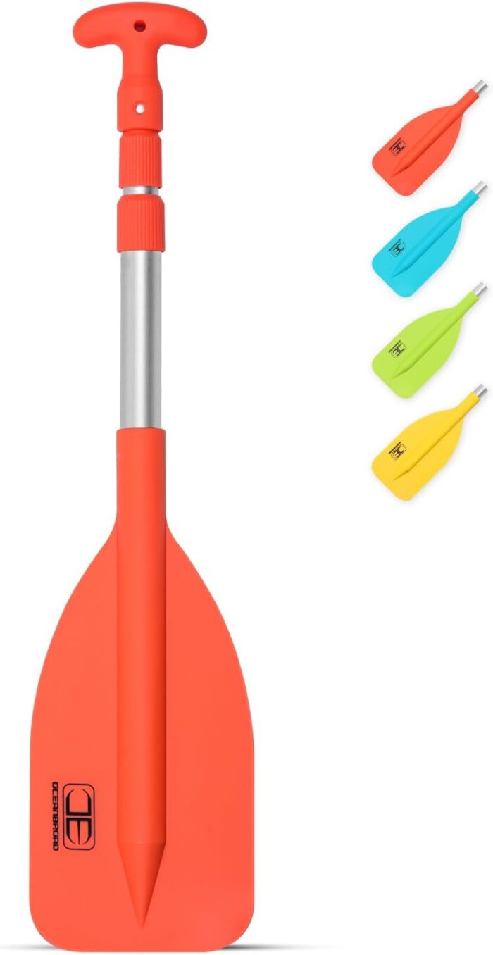 OCEANBROAD Telescoping Emergency Paddle 21''-42''/26''-54'' Aluminium Shaft for Kayaing Boating Canoeing River Tubing - Image 2