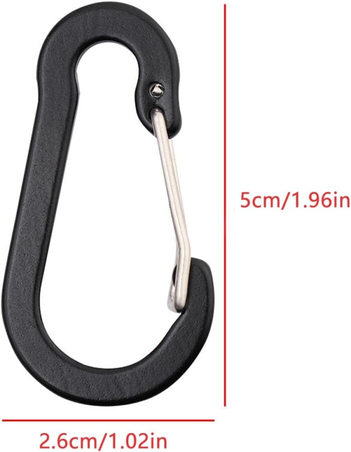 20 Pack Aluminum Carabiner Keychain Clip 2 Inch Lightweight D-Ring Caribeaners Spring Snap Hook with Flat Key Rings Carabeaner for Fishing Camping Hiking Outdoor Duffle Bag Daypack Backpack - Image 2