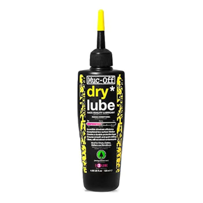 Muc-Off Dry Chain Lube, 4 fl oz - Bike Lube, Bike Chain Oil, Chain Wax for Dry Weather Conditions - Biodegradable Bike Lubricant and Bicycle Chain Oil