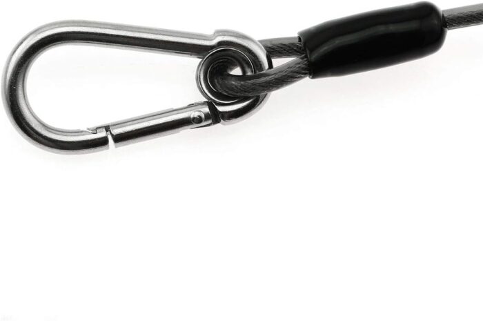 Fishing Coiled Lanyard Stainless Steel Wire Lost Hand Rope Telescopic Rope Hook Loss Prevention Fishing Accessories Tools for Mountaineering, Fishing, Boating, Hiking, Camping and Hunting - Image 4