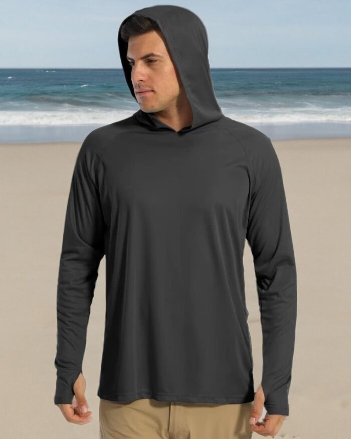 Boladeci Men's UPF 50+ Sun Protection Lightweight Hoodie Shirts Long Sleeve Fishing Shirts SPF UV Hiking Swim - Image 8