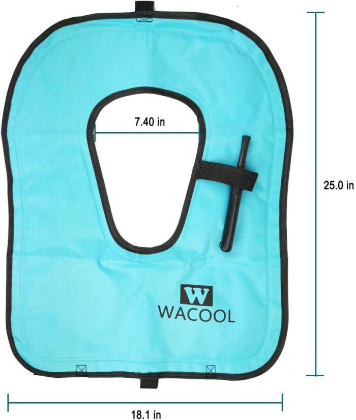 WACOOL Inflatable Snorkel Diving Swimming Scuba Vest Jacket large buoyancy Up to 220 lbs for Adult Youth Kids - Image 2