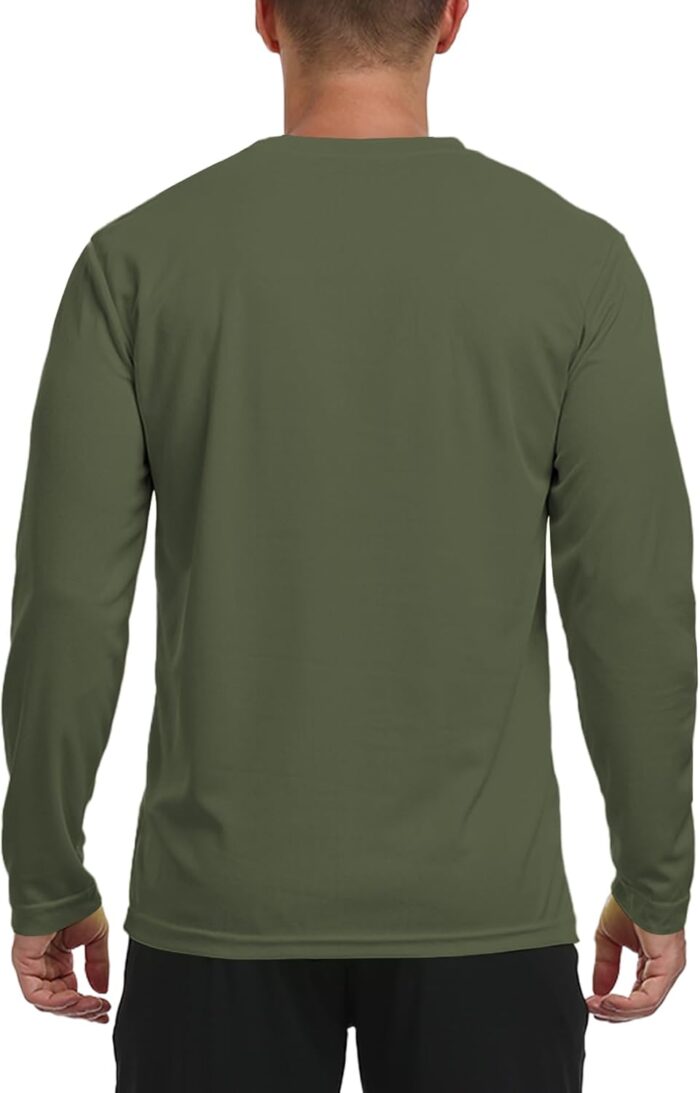 Men's Long Sleeve Sun Shirt Lightweight Workout UV Protection Quick Dry Hiking Tee Shirts Cycling Fishing Athletic Tops - Image 4