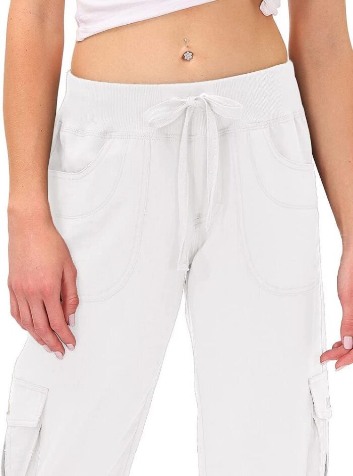 MoFiz Womens Capris with Pockets Loose Fit Casual Capri Pants Dressy Lightweight Ladies Baggy Cargo Pants for Hiking - Image 3