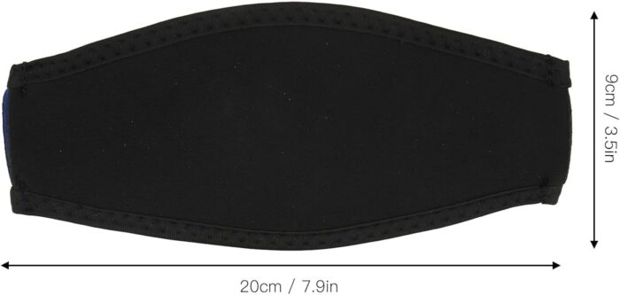 Dive Mask Strap, 2pcs Neoprene Hair Protector Wrap Stabilizing Safety Protection Black Dive Wrapping Strap Swimming Equipment for Men Women Scuba Mask Strap Cover Scuba Diving Snorkeling Accessories - Image 2