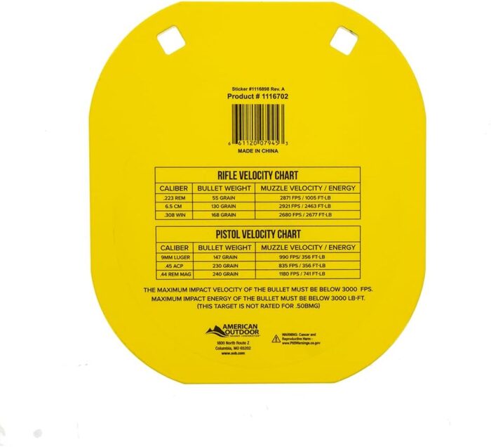 Caldwell High Caliber AR500 Steel Targets 3/8 Inch Thickness, Rifle Rated for Precision Shooting and Target Practice with Hanging Options (Sold Separately) - Image 2