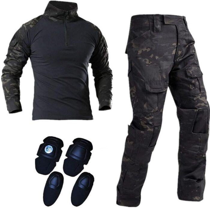 Lilychan Mens Tactical Military Suits Long Sleeve Rip-Stop Uniforms Combat Shirt and Pants Elbow Knee Pads - Image 2