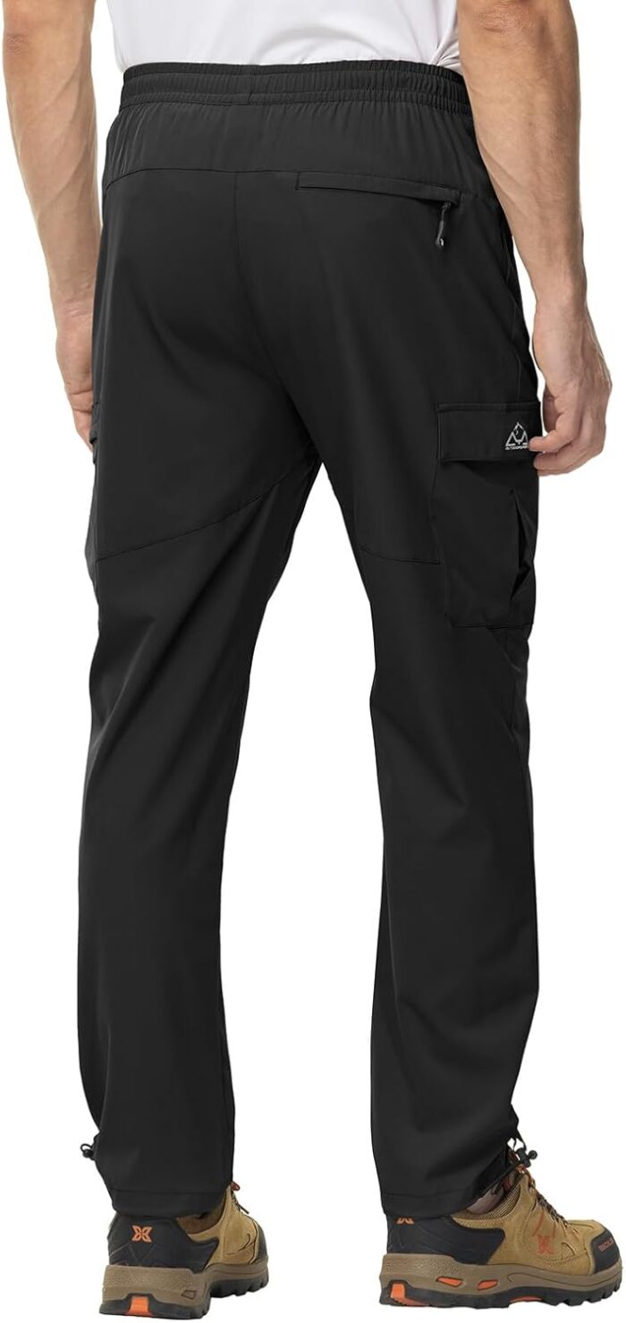 TBMPOY Men's Lightweight Hiking Travel Pants Cargo Pockets Quick Dry Stretch Water Resistant Fishing Outdoor Work - Image 4
