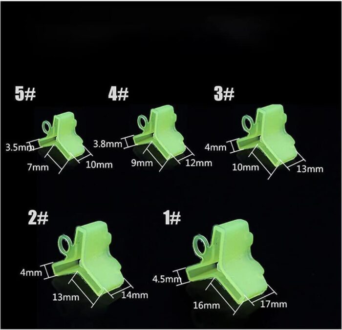 100 Pcs Yellow Fishing Treble Hook Covers Fishing Hook Bonnets Safety Cap Protector Fishing Hook Safety Cover Terminal Tackle and Accessories, Fishing Hooks (5 Sizes) - Image 4