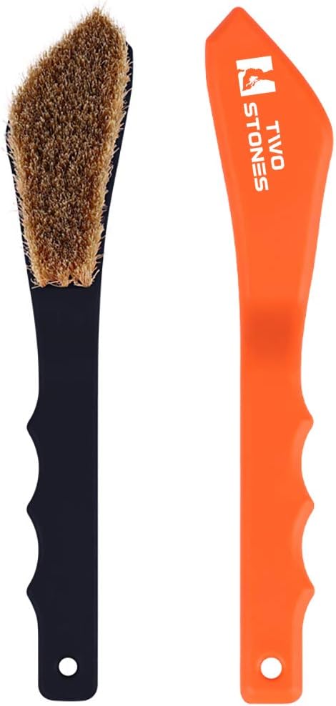 TWO STONES Boar Hair Rock Climbing Brush with Ergonomic Handle, Bouldering Boulder Brush as Durable Cleaning Tool for Chalk and Climbing Holds on Wall Indoor or Outdoor