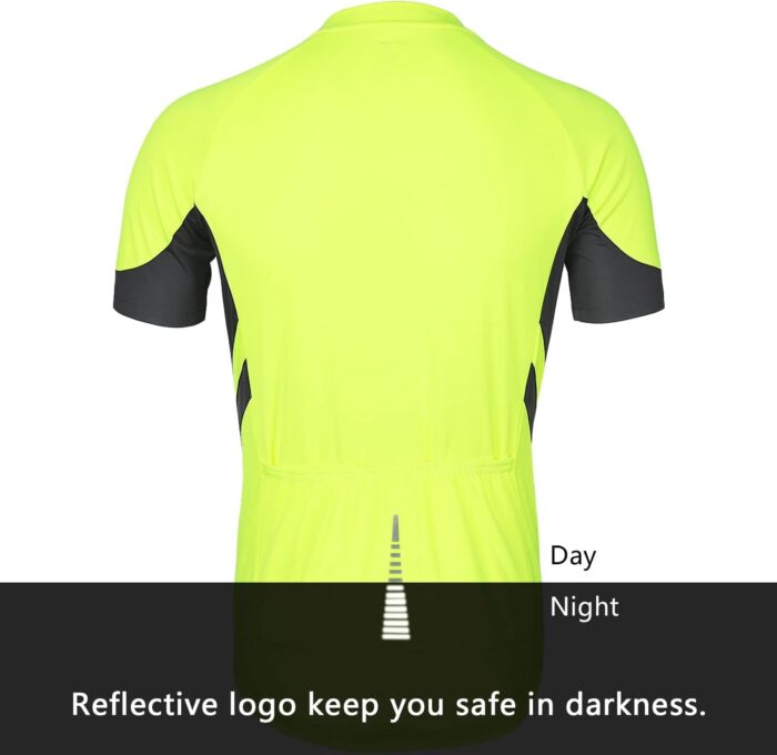ARSUXEO Men's Short Sleeves Cycling Jersey Bicycle Biking Bike Shirt 636 - Image 2