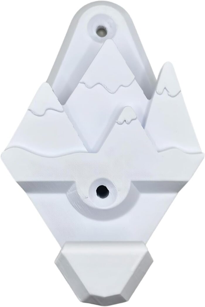 Snowboard Wall Mount Storage – Damage-Free Snowboard Hanger, Hook to Securely Store Gear, Hang and Display Snow Boards and Gloves, Gear Organizer (True White) - Image 2