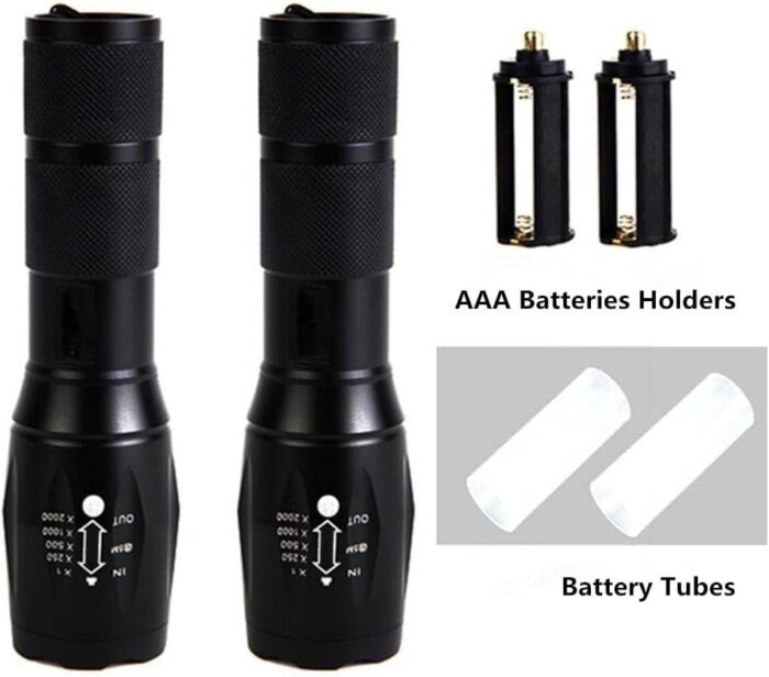 2 Pack Tactical Flashlights Torch, Military Grade 5 Modes High Lumens Led Waterproof Handheld Flashlight for Camping Biking Hiking Outdoor Home Emergency, Father's Day Gifts Camping Essentials Gear - Image 7