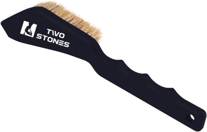 TWO STONES Boar Hair Rock Climbing Brush with Ergonomic Handle, Bouldering Boulder Brush as Durable Cleaning Tool for Chalk and Climbing Holds on Wall Indoor or Outdoor - Image 3