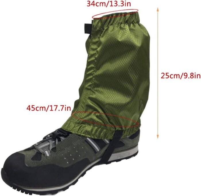 Leg Gaiter Waterproof Anti-Tear Ankle Gaiters Outdoor Hiking Walking Climbing Hunting Snow Legging Gaiters - Image 5
