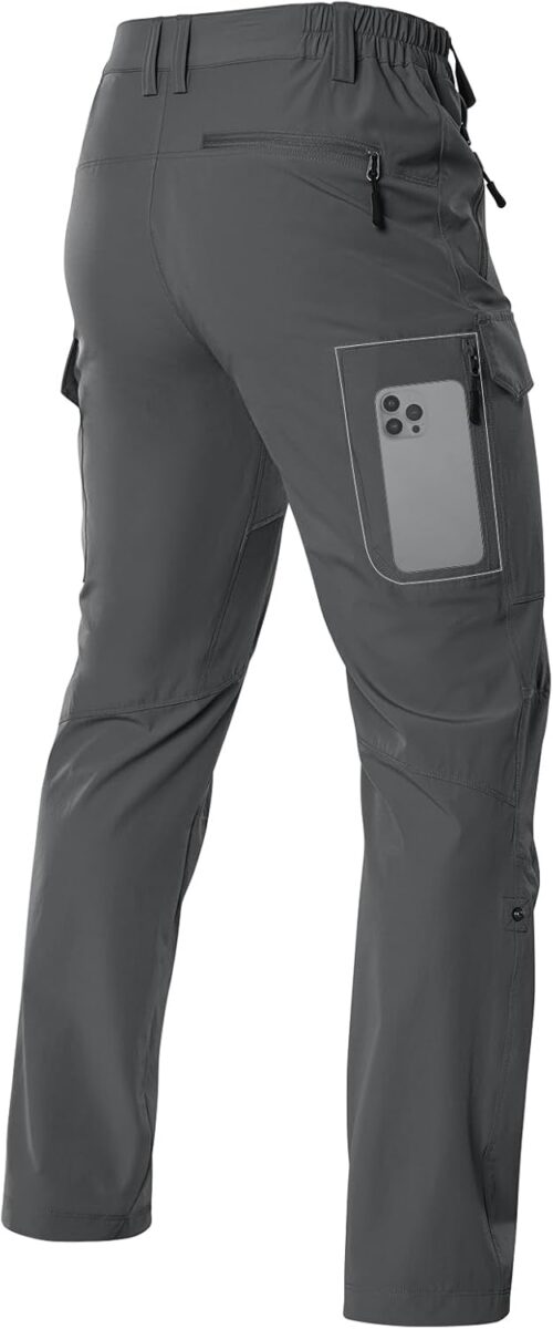 Moosehill Men's Hiking Cargo Pants Lightweight Water-Resistant Quick Dry for Tactical Work Fishing Golf Travel Outdoor Casual