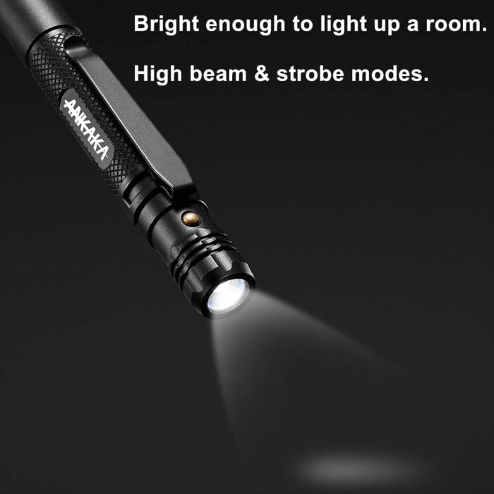The Most Loaded 6-in-1 Tactical Pen: Solves Other Brands' Weaknesses,Self Defense Tip + Flashlight + Ballpoint + Bottle Opener + Screw Driver + Hexagonal Wrench, 5 Ink Refills + 6 Batteries + Gift Box - Image 3