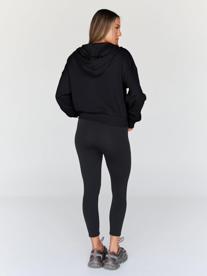 Trendy Queen Hoodies for Women Full Zip Up Cropped Sweatshirts Jackets Casual Comfy Gym Tops Fall Outfits Winter Clothes 2025 - Image 5