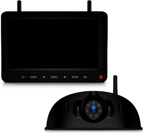 Fookoo HD 1080P Wireless RV Backup Camera System for Furrion Pre-Wired RV Truck Trailer, 7" IPS Monitor & 1 Rear View Camera, IR Night Vision Recording IP69 Waterproof Plug and Play - DW7Y5