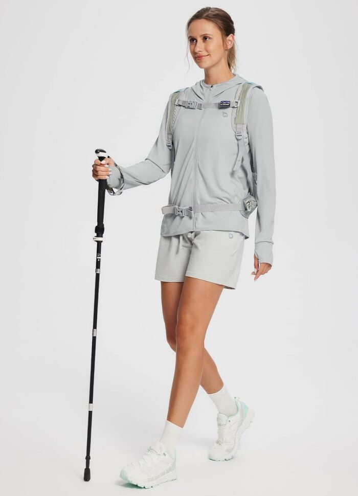 baleaf Women's UPF 50+ Sun Protection Shirts SPF Jacket UV Cooling Hoodie Long Sleeve Summer Clothing for Outdoor Hiking - Image 6