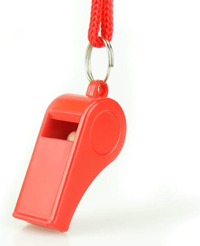 Red Emergency Whistles with Lanyard, Loud Crisp Sound, 2 Packs Plastic Whistles Ideal for Lifeguard, Self-Defense and Emergency - Image 5
