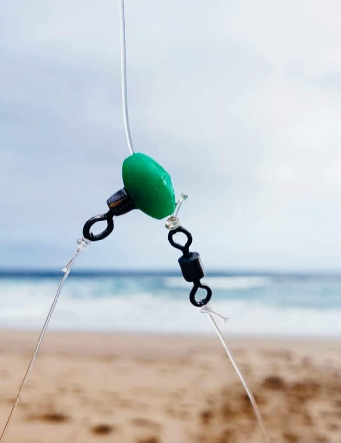 Cross-Line Swivels & Bead T Shape Pulley Slide Rig Rolling Swivels Fishing Hooks Connector Fishing Terminal Tackle Glow in The Dark, Green - Image 5