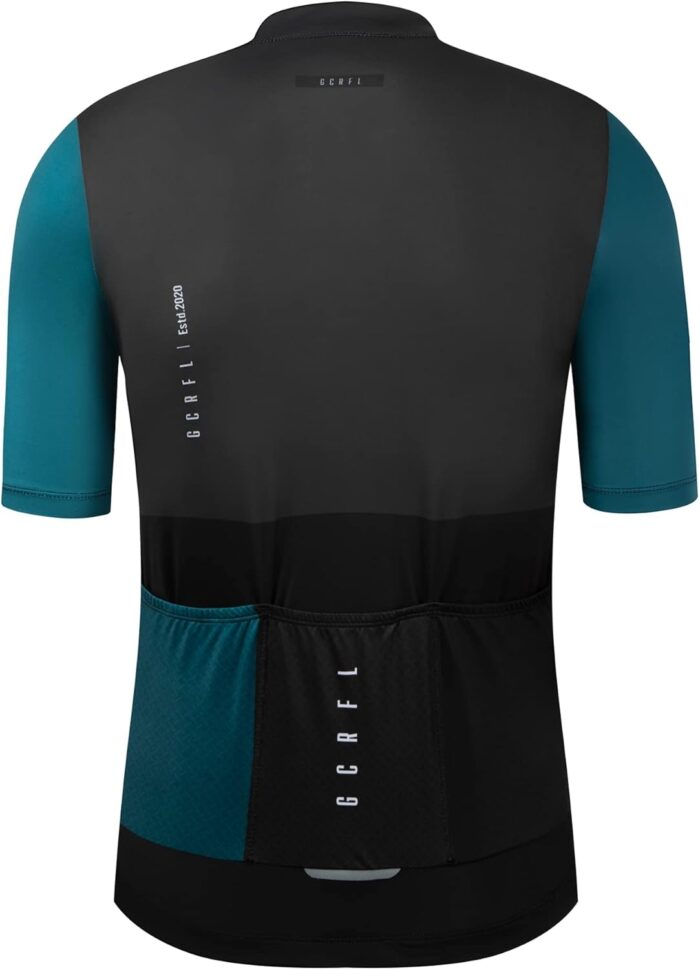 GCRFL Cycling Jersey Men Shorts Sleeves Road Bike Jersey Bicycle Tops Shirt, Zipper Pocket UPF 50+ Lightweight PRO Race Fit - Image 2