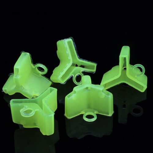 100 Pcs Yellow Fishing Treble Hook Covers Fishing Hook Bonnets Fishing Safety Cap Protector Fishing Hook Safety Cover Terminal Tackle and Accessories