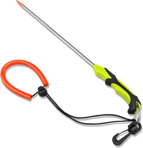 Scuba Diving Stick with Rubber Handle, 14'' Aluminium Alloy Lobster Tickle Stick Pointer Rod