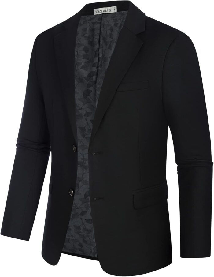 GRACE KARIN Men's Casual Blazer Suit Jackets 2 Button Lightweight Sport Coats - Image 2