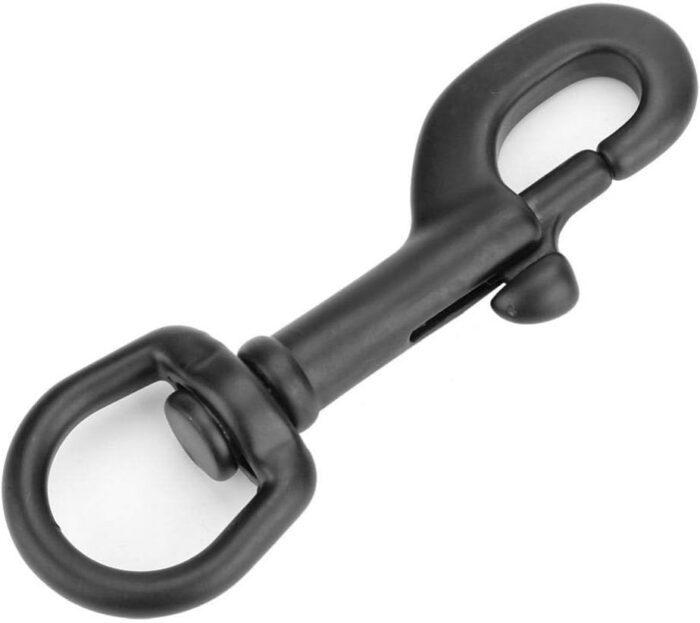 Vbestlife Scuba Diving Clips, Stainless Steel Swivel Eye Snap Hook Dive Single Ended Swivel Eye Bolt Hook Buckle Dog Clip Gear Equipment for Underwater Scuba Diving(Black 90mm) Scuba Small Bolt snap - Image 7